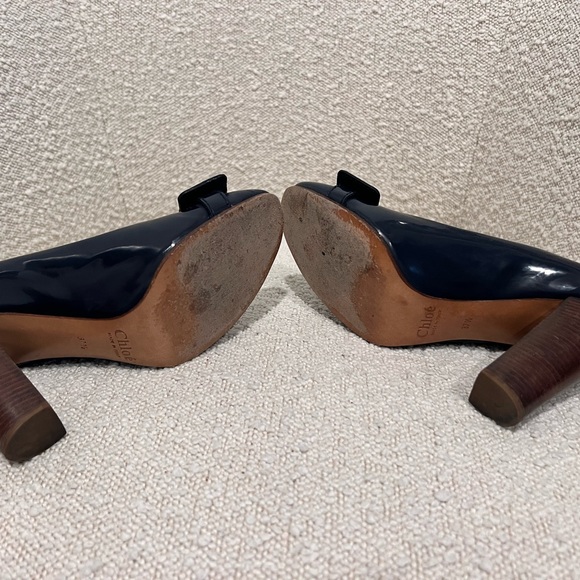 Chloe Navy patent heels Size 37 1/2 - Picture 6 of 6